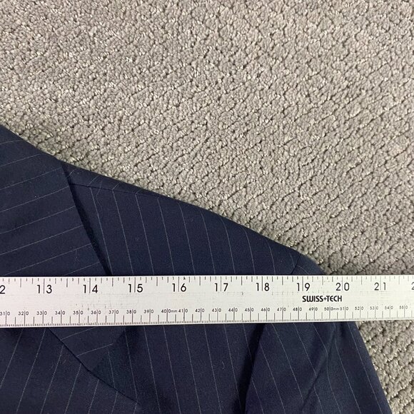 Hart Schaffner Marx Gold Trumpeter Sport Coat Blazer Men's 42 XL Blue Pinstripe - Picture 10 of 14
